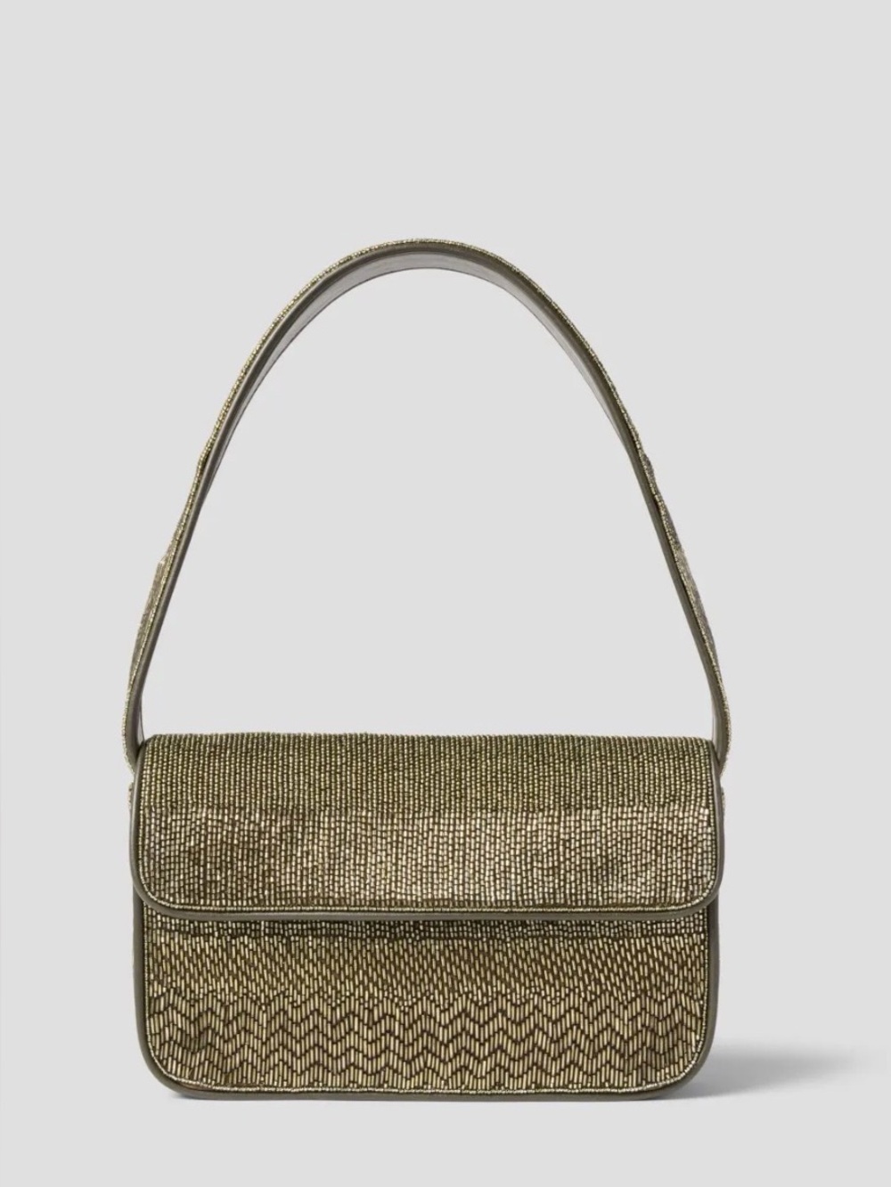STAUD Tommy Beaded Bag - Moss Green